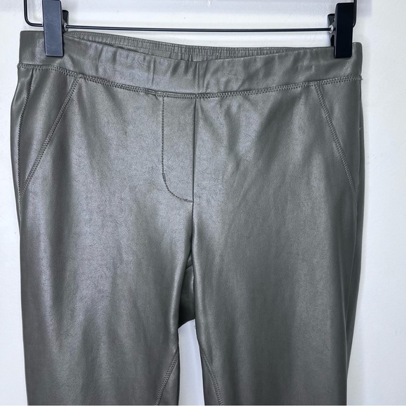 Aritzia Wilfred Daria Faux Leather Leggings Size Medium Neutral Minimalist - Picture 4 of 11